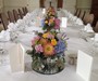 Dahlia & Hydrangea table centers Arrangement in The Donneraile Room at The Grove