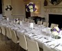 High and Low table centers of Hydrangea, Vanda Orchids and Virburnum