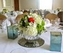 Table centers in silver pumpkin vases in The Donneraile Room
