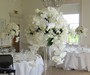 Reception Flowers Hydrangea, Phalanopsis Orchids & Sweet Peas in the Donneraile Room, The Grove
