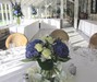 The Potting Shed - Buffet vases and rose & hydrangea table center; 